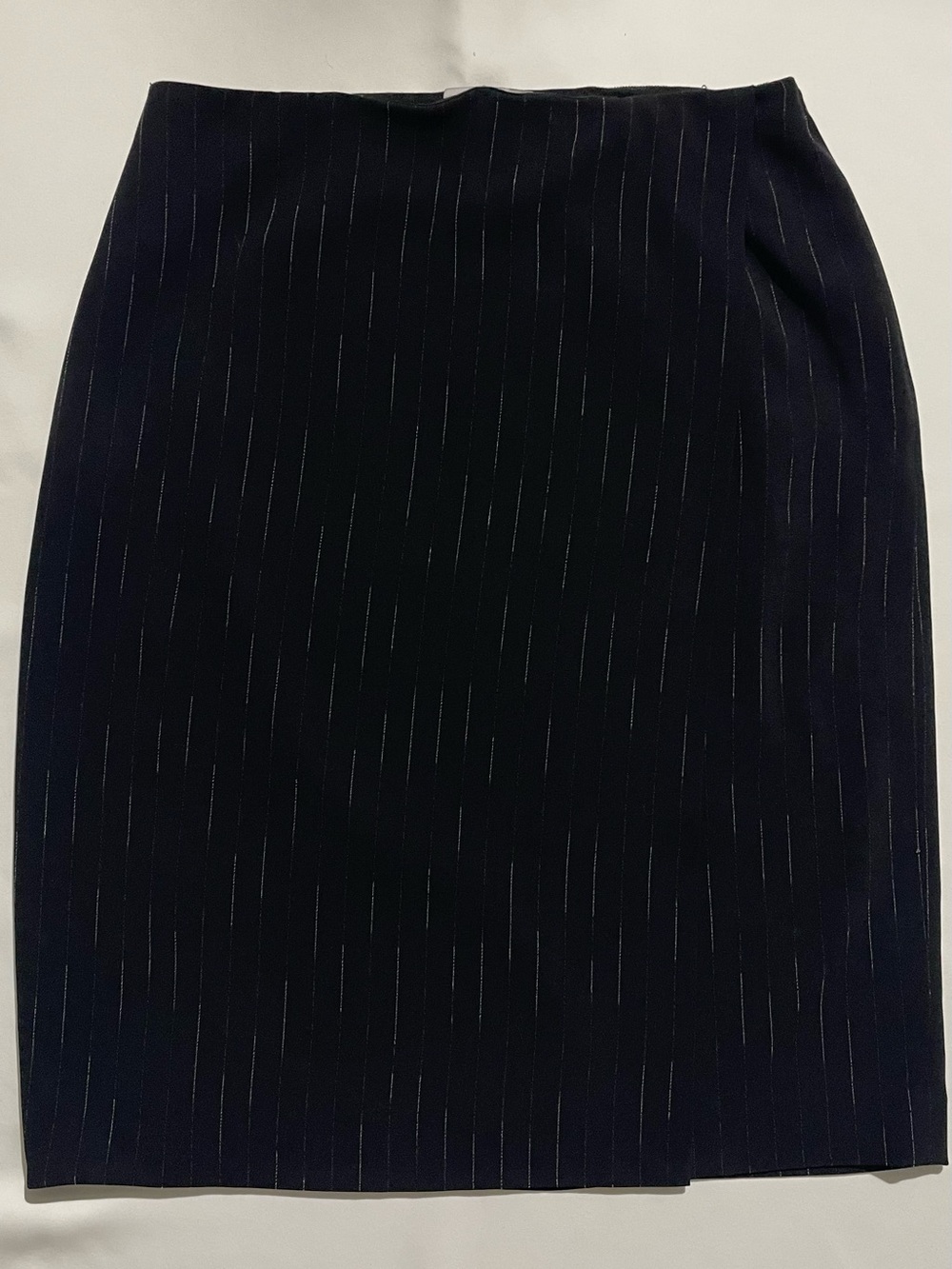 MM La Fleur Black Pinstripe Pencil Skirt